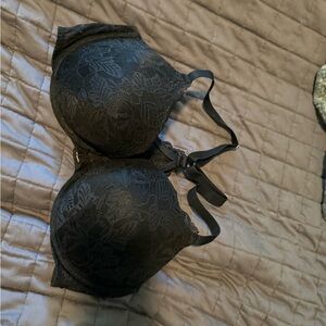 Auden Black Floral Lace Bra